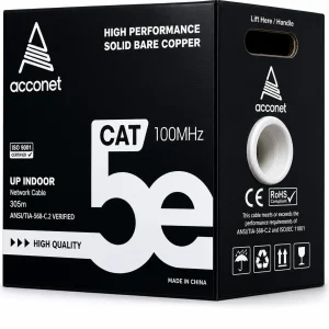 Acconet CAT5e Indoor Ethernet Cable 305m White CCA UTP Pull Box | CAT5-305 - Image 2