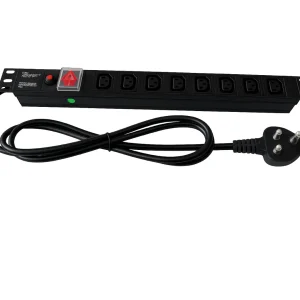 Acconet Power Distribution Unit, 1U, 8 way IEC, 2m 3Pin Plug - Image 1