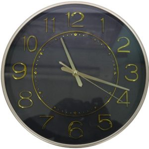 Casey Analog 30cm Round Face Gold Black Wall Watch - Image 1