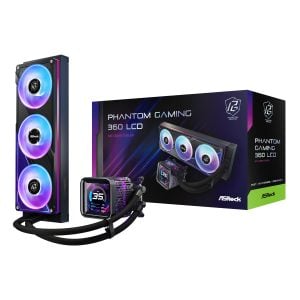 ASRock Phantom Gaming 360 LCD All-in-one Liquid CPU Cooler - Black - Image 1