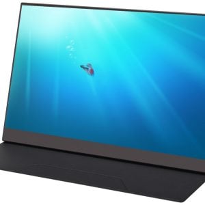 MECER 15.6'' IPS FHD USB Monitor Non-Touch Aluminium/ 16:9/ 4ms/250cd/m2/ TYPE C x2/ Mini HDMI x1 w/smart cover. - Image 1