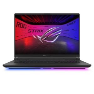 ASUS ROG STRIX SCAR 18 / 18-inch 2.5K (2560 x 1600  WQXGA) 16:10 ROG Nebula HDR Display / Intel® Core™ Ultra 9 Processor 275HX 2.7 GHz (36MB Cache  up to 5.4 GHz  24 cores  24 Threads)/ Intel® AI Boost NPU up to 13 / DDR5 32GB ( 16GB DDR5-5600 SO-DIMM  the memory speed of the systems vary by CPU SPEC *2 ) / 2TB PCIe® 4.0 NVMe™ M.2 Performance SSD + 1x M.2 SSD / NVIDIA® GeForce RTX™ 5080 Laptop GPU 16GB GDDR7 / Backlit Chiclet Keyboard Per Key RGB with Copilot key / Fast charging ( Recharge from 0-50% in 30 minutes ) / Incl. ROG backpack / Off Black / Windows 11 Home / 1YR PUR Warranty - Image 1