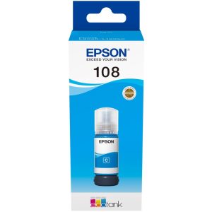 Epson 108 Ink Bottle Cyan 70ml for L8050 / L18050 - Image 1