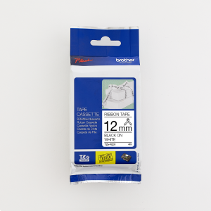 Brother 12MM Black on White Ribbon Tape (4m) - Image 1