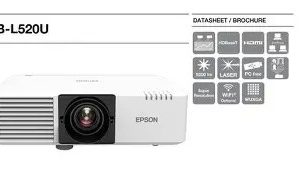 Epson 5200lm WUXGA 1920x1200 16:10 Laser 2USB 2VGA 2HDMI RS-232C LAN WiFiOptional MiracastOptional NoBag White Install - Image 1