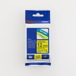 Brother 12MM Black on Yellow Laminated tape - Image 1