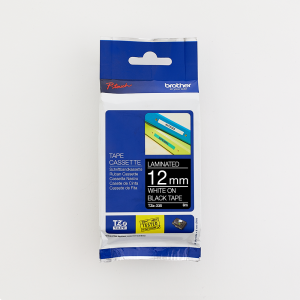 Brother 12MM White on Black Laminated tape - Image 1