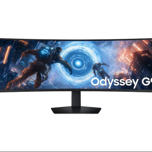 Samsung 49 inches  Dual QHD (5120 x 1440)  144Hz  1ms (GtG)  VESA DisplayHDR 600  VA Panel  32:9  HDMI 2.1  DisplayPort 1.4  USB-C Upstream and Downstream Ports  AMD FreeSync Premium Pro  Ergonomic Stand  Picture-by-Picture  Picture-in-Picture  Auto Source Switch+  1000R Curved Screen - Image 1