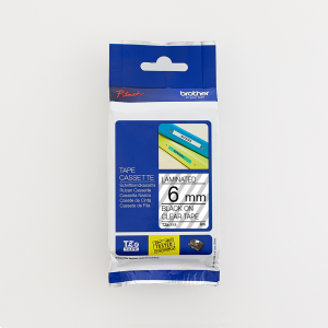 Brother 6MM Black on Clear laminated tape - Image 1