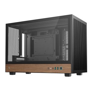 DeepCool CH260 Wood mATX Gaming Chassis - Black - Image 1