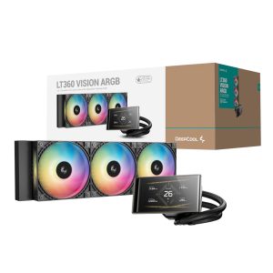 DeepCool LT360 VISION ARGB 4.5" LCD All-in-one CPU Liquid Cooler - Black - Image 1