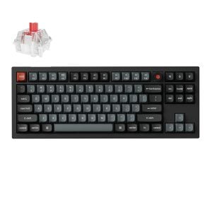 Keychron V3 Ultra 80% 8K Red Switch Hot-Swap RGB Wireless Keyboard - Black - Image 1