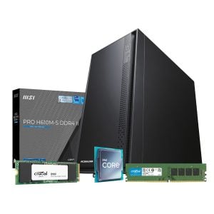 PCBuilder Intel i3-14100 OFFICE Master Windows 11 Desktop PC