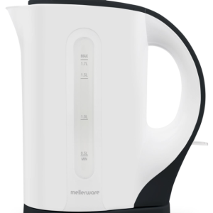 Mellerware Tugela 1.7L Black & White Cordless Plastic Kettle