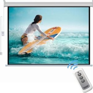 HTPNEO 150 Inch Electronic Projector Screen With Remote