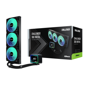 ASRock Challenger 360 Digital AIO Liquid Cooler - Black - Image 1