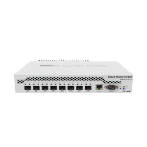 MikroTik Cloud Router Switch CRS309-1G-8S+IN, 1x GB Ethernet, 8x SFP+ Cages, RouterOS L5 Or SwitchOS (Dual Boot), Passive Desktop Case, PSU - Image 1