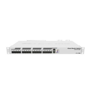 MikroTik Cloud Router Switch CRS317-1G-16S+RM, 1x GB LAN, 16x SFP+ Cages, RouterOS L6 OR SwitchOS (Dual Boot), Passive Cooling 1U RACkmount Enclosure, Dual Redundant PSU