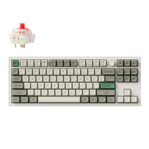 Keychron Q3 Max 80% Full Assembled Knob Red Switch Hot-Swap Gateron Jupiter RGB Wireless Keyboard - Shell White - Image 1
