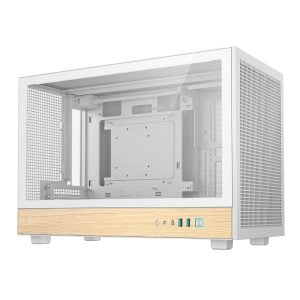 DeepCool CH260 Wood mATX Gaming Chassis White - Image 1