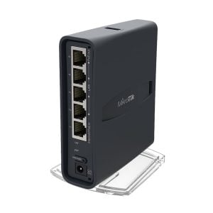MikroTik RouterBOARD RB951Ui-2HnD, 5x LAN, built-in 2.4GHz 802b/g/n 2x2 two chain wireless with integrated antennas, desktop case, PSU