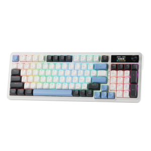 Redragon K719WGB GALATIN RGB PRO Full sized Wireless Gaming Keyboard - White - Image 1