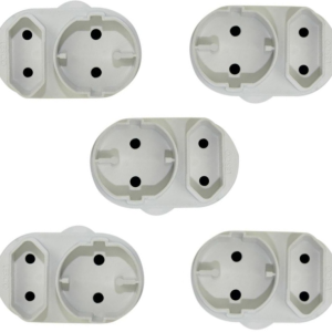 Noble 2 Pin European And Round Schuko Adaptor 5 Pack