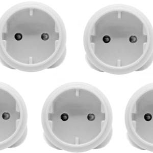 Noble 2 Pin Round Schuko Adaptor 5 Pack - Image 1