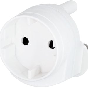 Noble 2 Pin Round Schuko Single Adaptor - Image 1