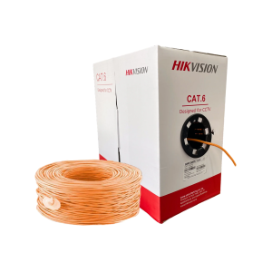 Hikvision Cat-6 30.5M Orange CCTV Cable - Image 1