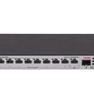 H3C SMB S1600V2-10P-HPWR Layer 2 Ethernet Switch with 9x 10/100/1000Mbps Ethernet Ports (8x PoE+ Ports) and 1x 1Gbps SFP Port, 125W PoE+ Capacity, AC PSU - Image 1