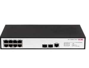 H3C SMB S1850V2-10P-EI Layer 2 Ethernet Switch with 8x 10/100/1000Mbps Ethernet Ports and 2x 1Gbps SFP Ports, AC PSU