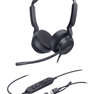 Yealink UH42 Dual USB Headset, USB-C With USB-C/A Adapter, Teams Certified - Image 1