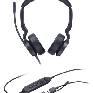 Yealink UH44 Dual USB Headset, USB-C With USB-C/A Adapter, Teams Certified - Project Only - Image 1