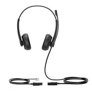 Yealink YHS34 Dual Headset With RJ-9 And Leatherette Ear Cushions
