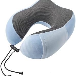 Casey U Shaped Large Travel Neck Pillow Light Blue