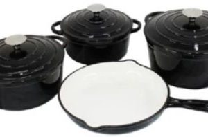 Totally 7 Piece Black Cast iron Cookware Set