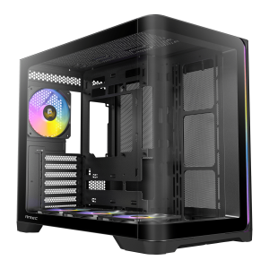 Antec C5 CURVED ARGB ATX | Micro-ATX | ITX ARGB Dual Chamber Mid-Tower Gaming Chassis - Black - Image 1