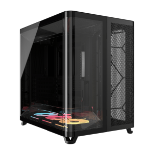 Corsair AIR 5400 LX-R RGB iCUE LINK Triple Chamber Mid-Tower PC Case - Black - Image 1