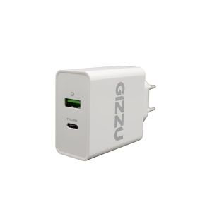 GIZZU Wall Charger Type C 36W PD QC3.0 18W - White - Image 1